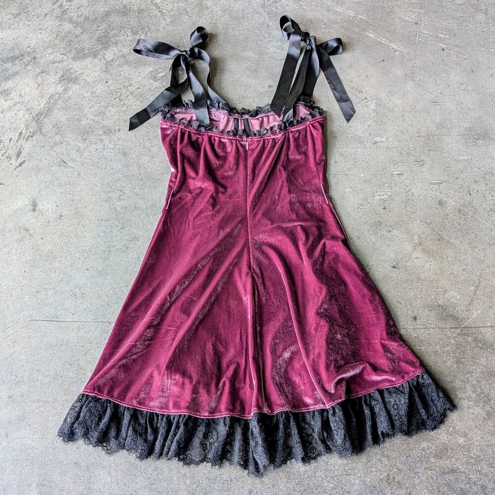 Dolls Kill House of Widow Purple Velvet Bustier Mini Dress small NWT - Picture 7 of 7